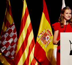 Su Alteza Real la Princesa de Asturias y de Girona durante su intervención